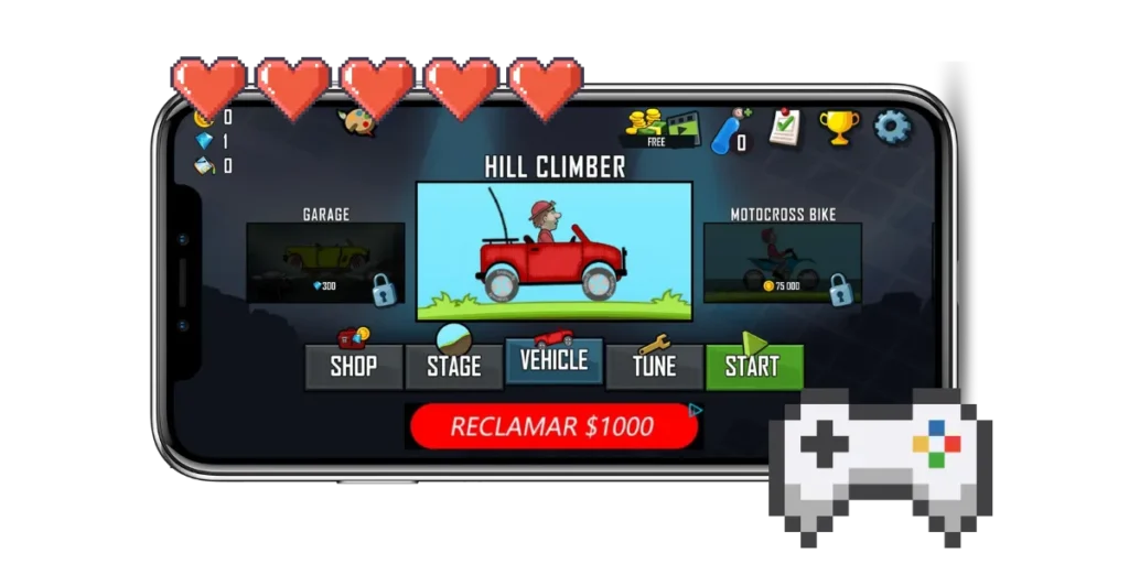 Hill Climb Racing Mod APK All vehicles unlocked