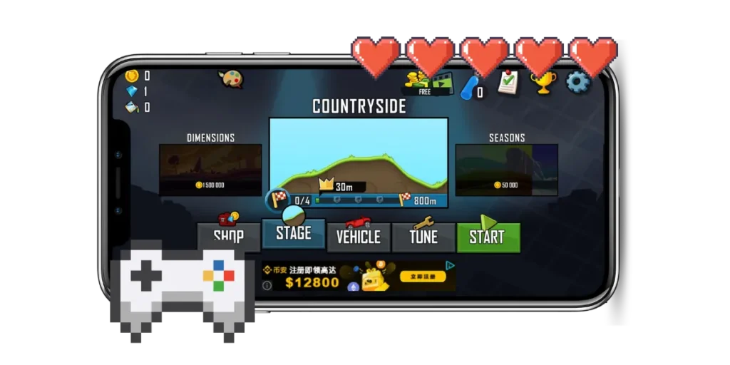 Hill Climb Racing No advertisements